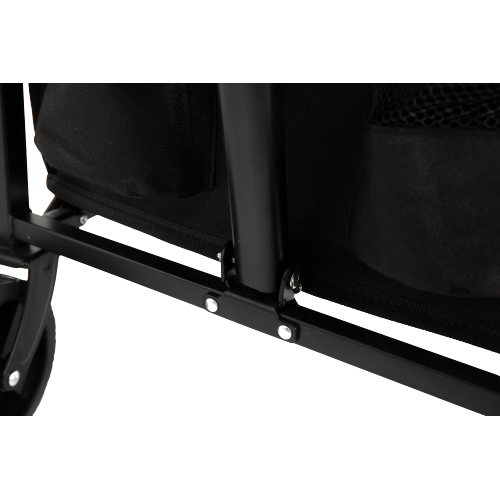 Chariot Pliant Avec Roues Tous Terrain Avec Tissu 600d Oxford, Capacité De 70 Litres, Noir