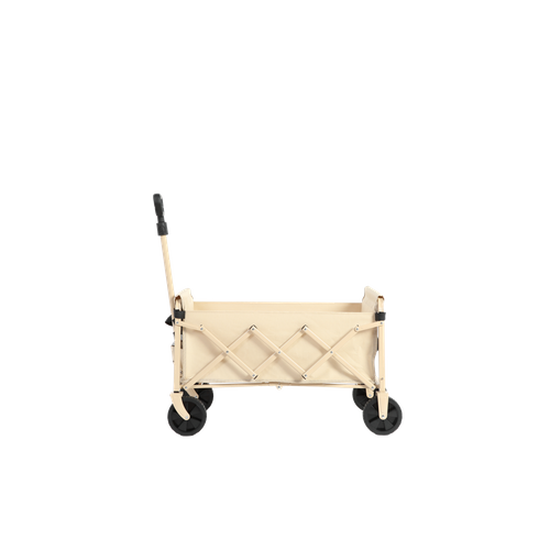 Chariot Pliant Avec Roues Tous Terrain Avec Tissu 600d Oxford, Capacité De 70 Litres, Beige