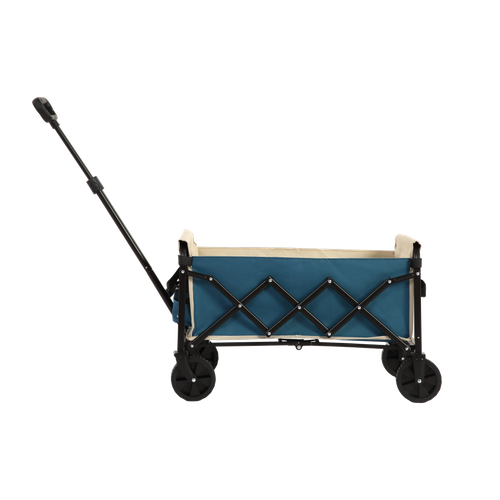 Chariot Pliant Avec Roues Tous Terrain Avec Tissu 600d Oxford, Capacité De 70 Litres, Bleu