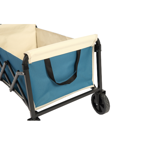 Chariot Pliant Avec Roues Tous Terrain Avec Tissu 600d Oxford, Capacité De 70 Litres, Bleu