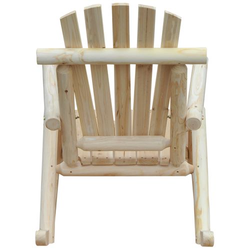 Fauteuil à Bascule De Jardin, Design Rustic Plume En Bois Naturel Pour Jardin Et Terrasse