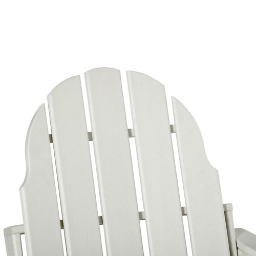 Fauteuil De Jardin Pliable Solide En Plastique 100% Recyclé, Pour Terrasse Et Balcon, Blanche