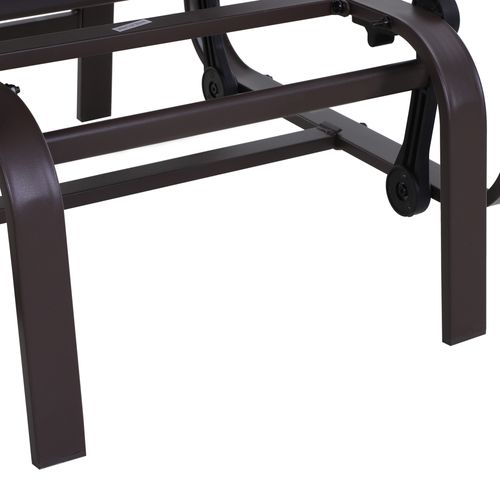 Fauteuil à Bascule De Jardin Moderne, Fauteuil à Bascule D'extérieur En Acier, Marron