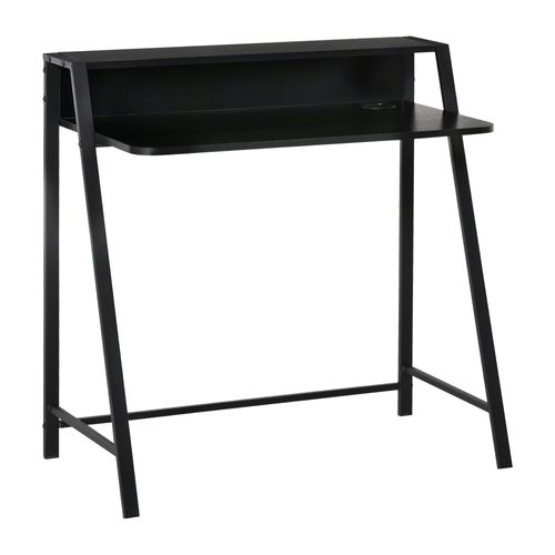 Bureau De Travail à Domicile Pour Ordinateur En Métal 84x45x85cm, Noir