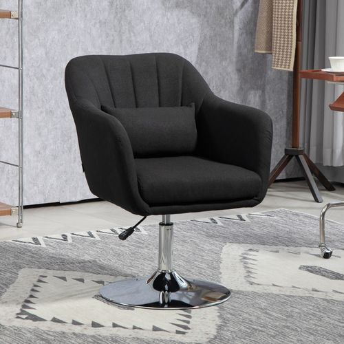 Fauteuil Lounge ,avec Accoudoirs, Coussin Lombaire, Rembourré Réglable En Hauteur ,noir