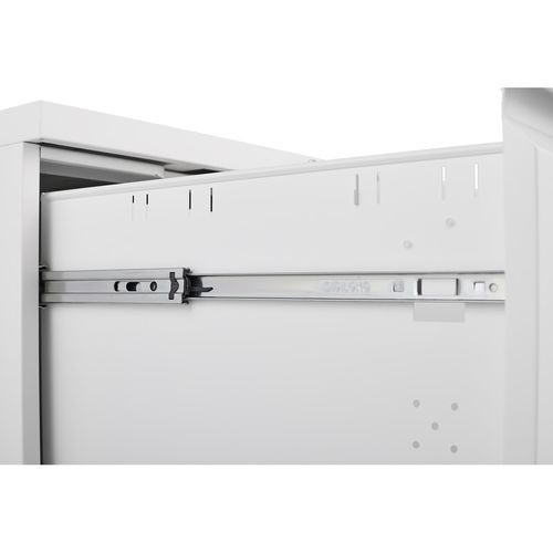 Caisson Mobile, Meuble Rangement Bureau ,avec 2 Tiroirs, 39 X 45 X 67.5 Cm , Blanc