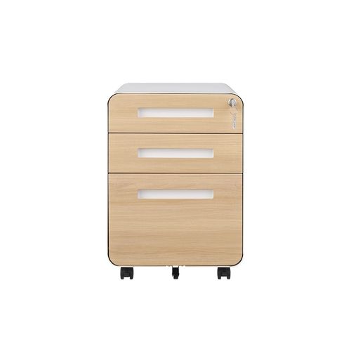 Caisson Mobile, Meuble Rangement Bureau ,avec 3 Tiroirs, 46 X 40 X 58 Cm , Blanc