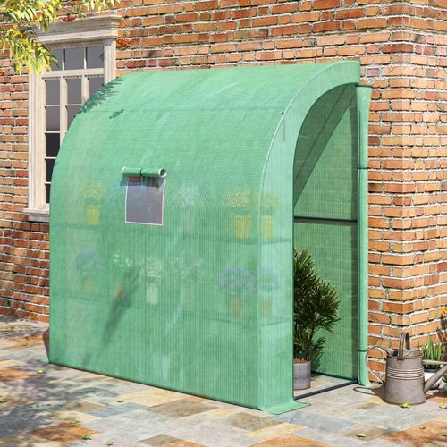Serre En Acier Avec 2 Portes, Protection Contre Les Uv Et Pe 200x100x215cm, Vert