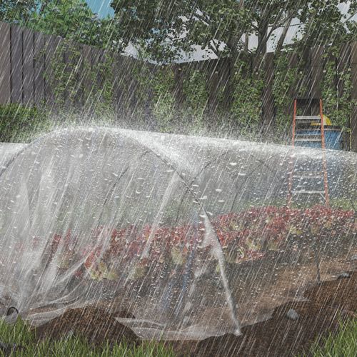 Film De Serre Tunnel 6x10m En Plastique Imperméable Avec Protection Uv Extrêmement Épais Et Solide