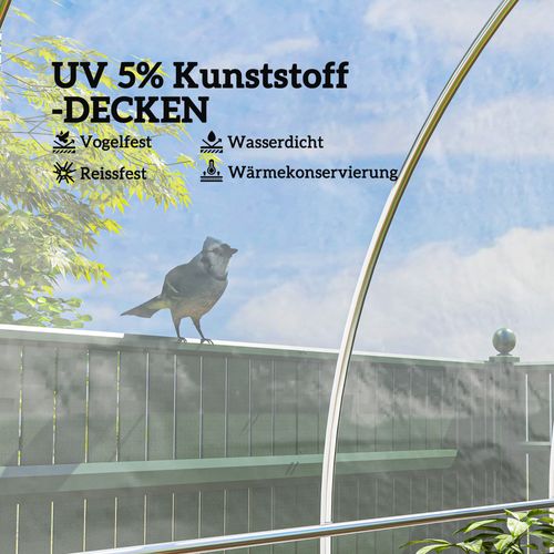 Film De Serre Tunnel 6x10m En Plastique Imperméable Avec Protection Uv Extrêmement Épais Et Solide