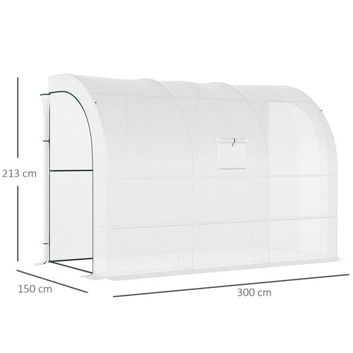 Serre En Acier Avec Double Portes Pour Cultiver Dans Le Jardin 300x150x213cm