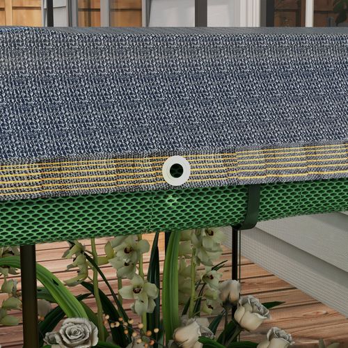 Serre Basse En Acier Pour Terrasse Avec Porte-à-faux Et Protection Solaire, 230x110cm, Gris