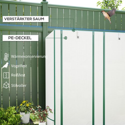 Serre Avec Double Porte,  144 X 48 X 152 Cm,  Blanc