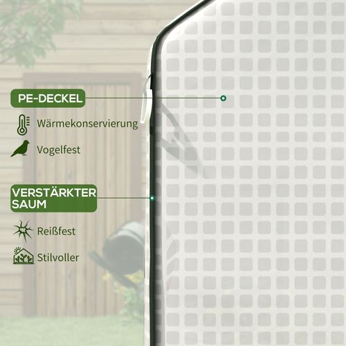 Film Pe De Rechange Couverture De Remplacement , Film Pour Serre, 140 X 73 X 190 Cm, Blanc