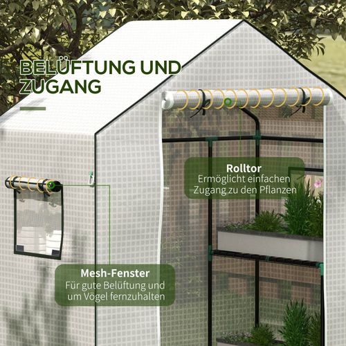 Film Pe De Rechange Couverture De Remplacement , Film Pour Serre, 140 X 73 X 190 Cm, Blanc