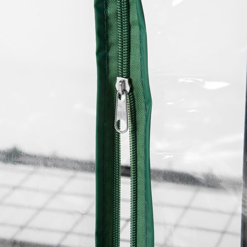 Serre En Acier Avec Film Plastique, Avec 4 Étagères, Vert, 70x50x160cm