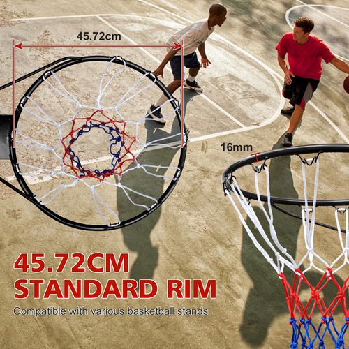 Anneau De Basketball,avec Filet ,fixation Murale Pour Adultes Et Enfants,noir