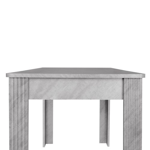 Table De Salle à Manger Contemporaine, Table à Manger Robuste, Table à Quatre Pieds,gris