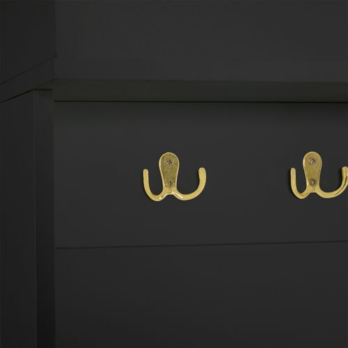 Porte-manteau, Vestiaire, Avec Banc, Rangement, Crochets Pour Entrée, Salon, Noir