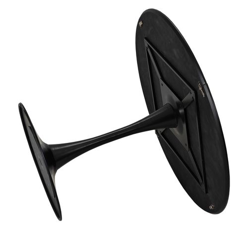 Table De Salle à Manger Ronde 120x120x75cm,mdf+acier,noir,pour Salle à Manger, Cuisine, Salon