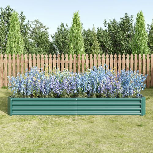 Jardinière Surélevée 232x113.5x30cm, Acier Très Résistant,vert