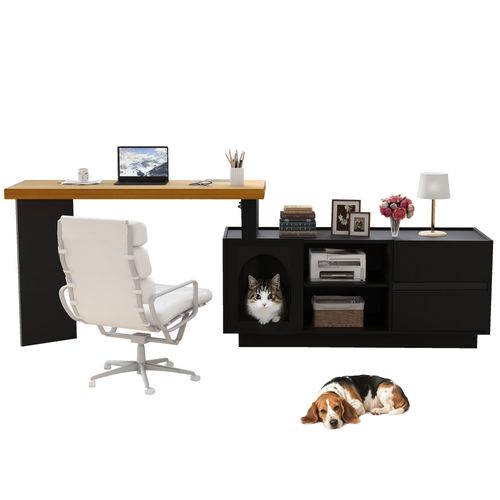 Bureau D'angle  - 120x120x75 Cm, Mdf, Plateau Épaissi, Bureau D'angle En Forme De L