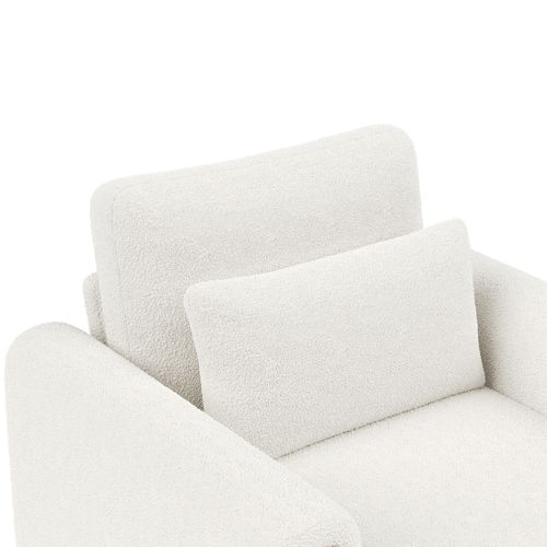 Fauteuil - 87x83x88.5 Cm - Blanc - Teddy - Design Contemporain