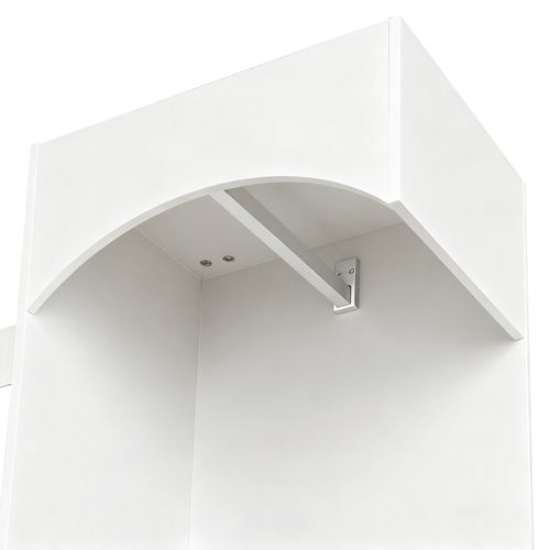 Vestiaire Avec Armoire à Chaussures Et Miroir - 110x33x185.5 - Blanc