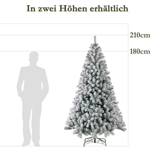Sapin De Noël Artificiel 180 Cm - Décoration De Noël - Sapin Enneigé - Avec Support Métallique