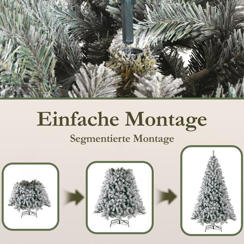 Sapin De Noël Artificiel 180 Cm - Décoration De Noël - Sapin Enneigé - Avec Support Métallique