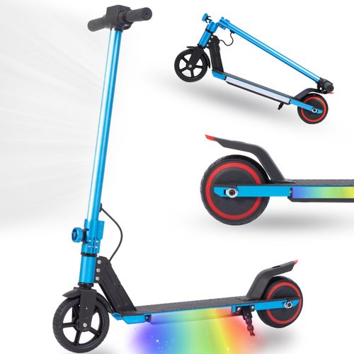 Trottinette Urbaine Pour Enfants 6,5'' -max. 5-8 Km, 14 Km/h-pliable, Bleu