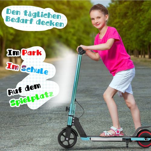 Trottinette Urbaine Pour Enfants 6,5'' -max. 5-8 Km, 14 Km/h-pliable,-vert