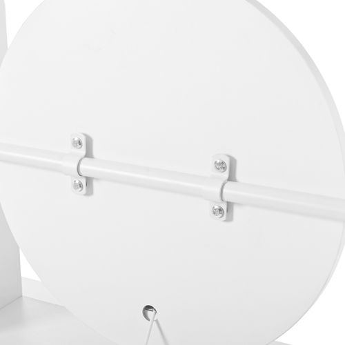 Coiffeuse 4en1 109x36x164 Blanc, Miroir Plein Pied, LED 3 Couleurs, Tabouret, 4 Tiroirs