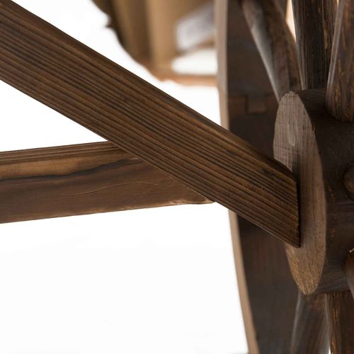 Table De Jardin En Bois Massif Rustique Résistant Aux Intempéries 113xl60xh65cm, Vernis