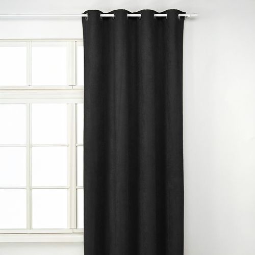 Rideau Uni - Effet Suédine - 145x260 Cm - Noir