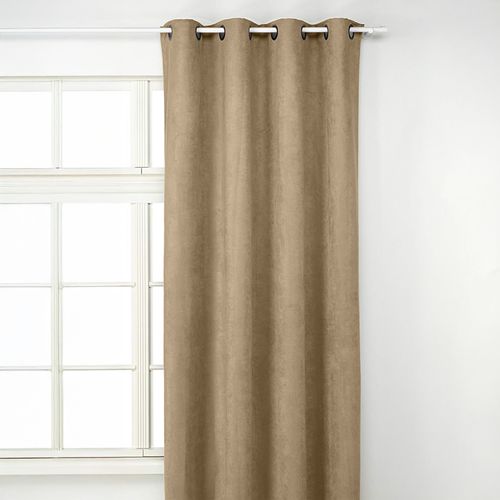Rideau Uni - Effet Suédine - 145x260 Cm - Ficelle