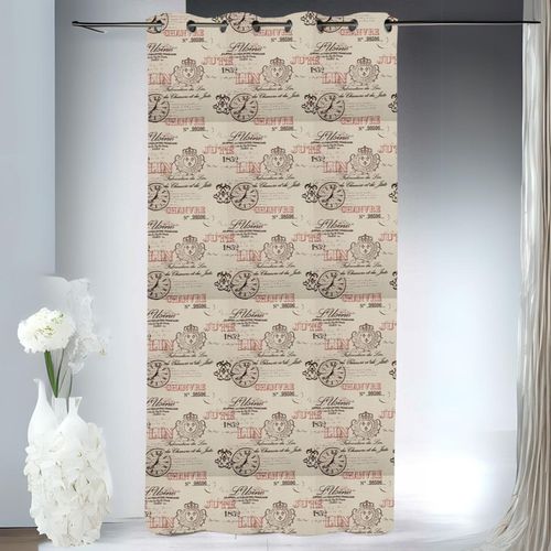 Rideau Obscurcissant Impression "usine" - 145x260 Cm - Beige