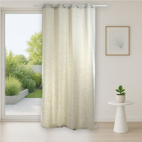 Rideau Uni En Lin Lavé - 140x250 Cm - Beige