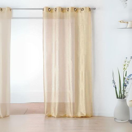 Voilage Uni Fluide - 145x240 Cm - Doré