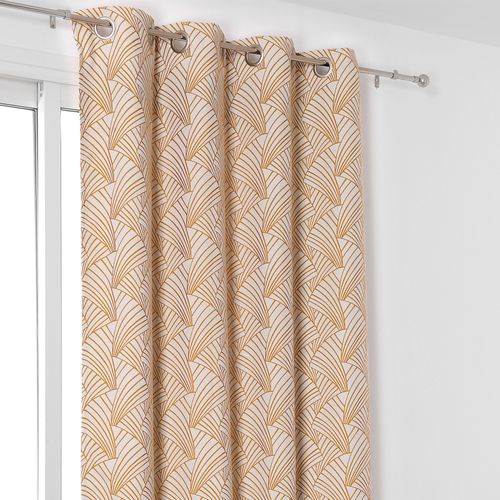 Rideau D'ameublement Imprimé Art Déco - 135x250 Cm - Jaune