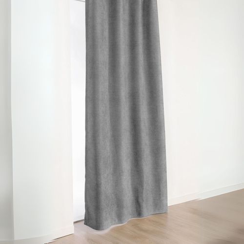 Rideau Alaska à Galon Fronceur Isolant Et 100 % Occultant - 140x240 Cm - Gris Clair