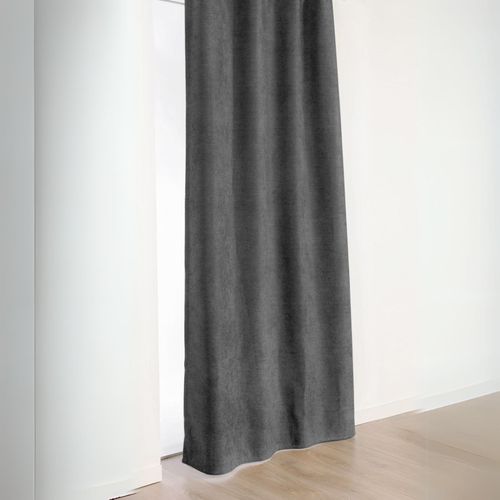 Rideau Alaska à Galon Fronceur Isolant Et 100 % Occultant - 140x240 Cm - Gris Anthracite