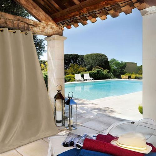 Rideau Extérieur Imperméable - 135x240 Cm - Beige