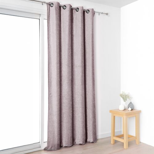 Rideau - Effet Velours Velouté Uni - 140x245 Cm - Rose Clair