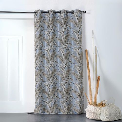 Rideau Tendance Aux Impressions Exotiques - 135x245 Cm - Bleu