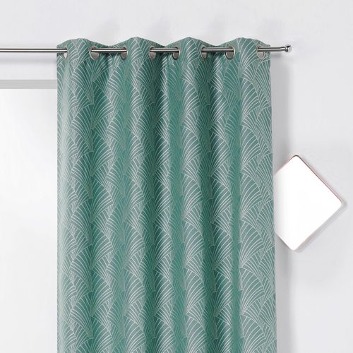 Rideau D'ameublement Imprimé Art Déco - 135x250 Cm - Vert Clair