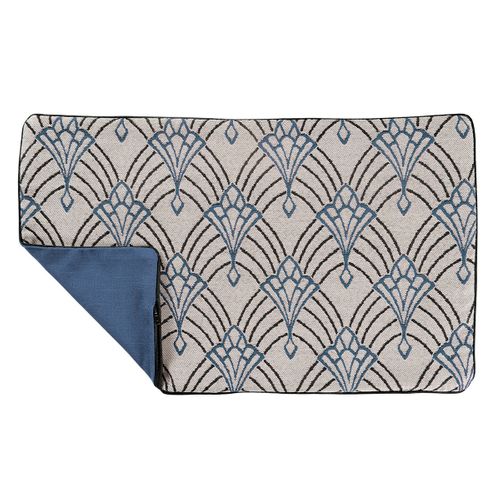Housse De Coussin Imprimée Art Décoratif - 30x50 Cm - Bleu