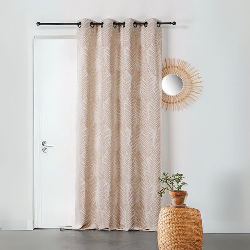 Rideau Imprimé Feuille De Palmier - 140x240 Cm - Jaune Ocre