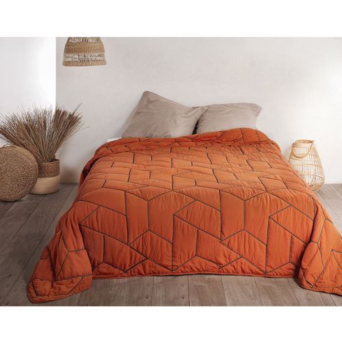 Jeté De Lit Calisson - 250x260 Cm - Rouge Orangé