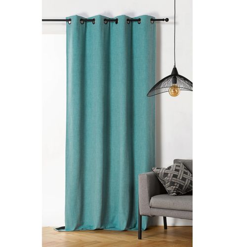 Rideau Obscurcissant Et Isolant - - Effet Tissé - 140x260 Cm - Bleu